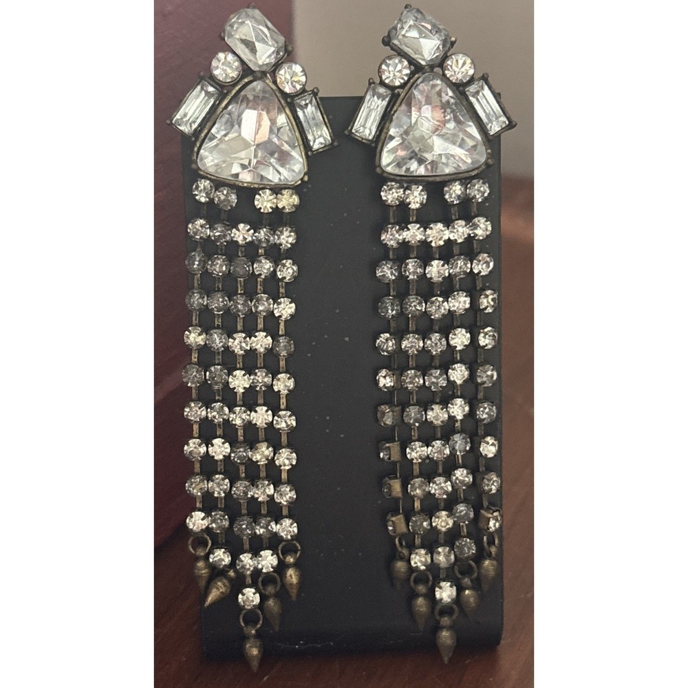 Glamorous Crystal Dangle Drop Earrings Statement Rhinestone Geometric‎